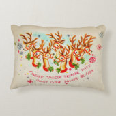 ヴィンテージサンタズトナカイ装飾用クッション アクセントクッション (裏面)