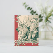 ヴィンテージサンタトナカイナクリスマスサンニック 招待状 (スタンド正面)