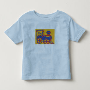 ヴィンテージサンタトレインブロックプリント トドラーTシャツ