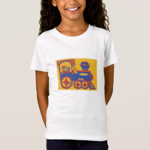 ヴィンテージサンタトレインブロックプリント Tシャツ
