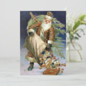 ヴィンテージサンタバッグプレゼント シーズンカード (スタンド正面)