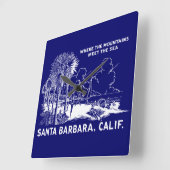 ヴィンテージサンタバラバカリフォルニア スクエア壁時計 (傾斜)
