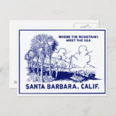 ヴィンテージサンタバラバカリフォルニア ポストカード (正面/裏面)