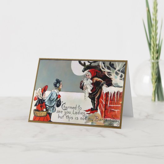 ヴィンテージサンタバーゲンデイホリデーカード シーズンカード (正面)