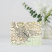 ヴィンテージサンタバーバラの地図(1944年) ポストカード (スタンド正面)