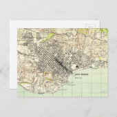 ヴィンテージサンタバーバラの地図(1944年) ポストカード (正面/裏面)