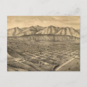 ヴィンテージサンタバーバラCAの絵図(1877) ポストカード (正面)