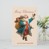 ヴィンテージサンタパーソナライズされたクリスマスデザイン (スタンド正面)