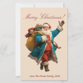 ヴィンテージサンタパーソナライズされたクリスマスデザイン