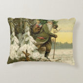 ヴィンテージサンタビクトリアンクリスマス アクセントクッション (裏面)