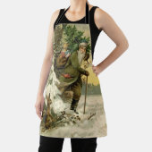 ヴィンテージサンタビクトリアンクリスマス エプロン (インサイチュ)