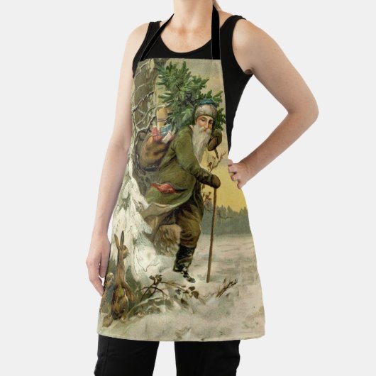 ヴィンテージサンタビクトリアンクリスマス エプロン (インサイチュ)