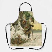 ヴィンテージサンタビクトリアンクリスマス エプロン (正面)