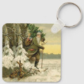 ヴィンテージサンタビクトリアンクリスマス キーホルダー (裏面)