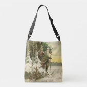 ヴィンテージサンタビクトリアンクリスマス クロスボディバッグ (裏面)