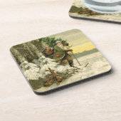 ヴィンテージサンタビクトリアンクリスマス コースター (左側)