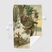 ヴィンテージサンタビクトリアンクリスマス ゴルフタオル (インサイチュ)