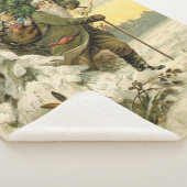 ヴィンテージサンタビクトリアンクリスマス シェルパブランケット (3/4)