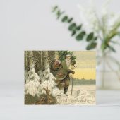 ヴィンテージサンタビクトリアンクリスマス シーズンポストカード (スタンド正面)