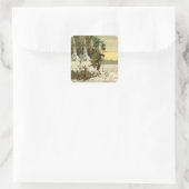 ヴィンテージサンタビクトリアンクリスマス スクエアシール (バッグ)