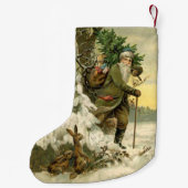 ヴィンテージサンタビクトリアンクリスマス スモールクリスマスストッキング (裏面)
