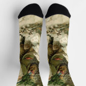 ヴィンテージサンタビクトリアンクリスマス ソックス (上部)