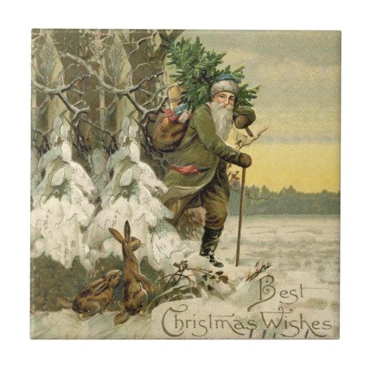 ヴィンテージサンタビクトリアンクリスマス タイル (正面)