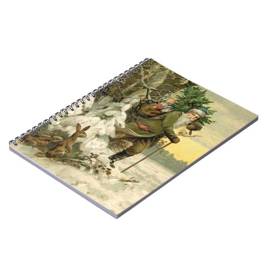 ヴィンテージサンタビクトリアンクリスマス ノートブック (左側)