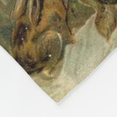 ヴィンテージサンタビクトリアンクリスマス フリースブランケット (角)