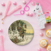 ヴィンテージサンタビクトリアンクリスマス ペーパープレート (パーティー)