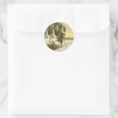 ヴィンテージサンタビクトリアンクリスマス ラウンドシール (バッグ)