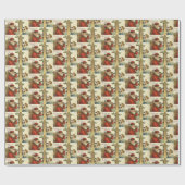 ヴィンテージサンタビクトリアンクリスマス ラッピングペーパー (フラット)