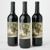 ヴィンテージサンタビクトリアンクリスマス ワインラベル (ボトル)