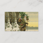 ヴィンテージサンタビクトリアンクリスマス 名刺 (裏面)