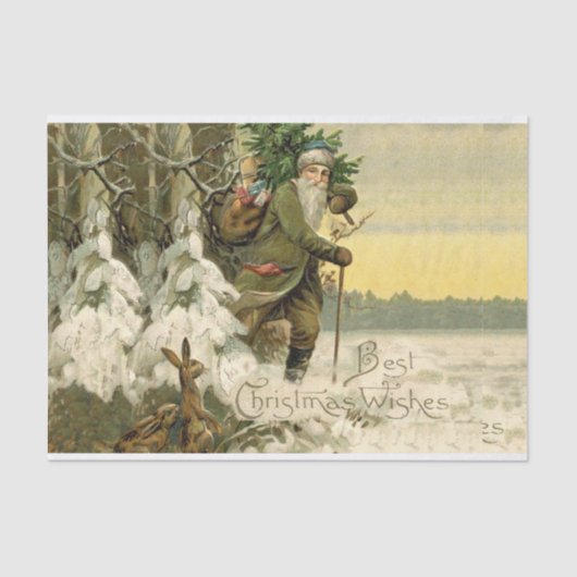 ヴィンテージサンタビクトリアンクリスマス 薄葉紙 (正面)