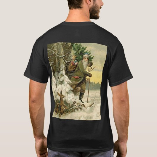 ヴィンテージサンタビクトリアンクリスマス Tシャツ (裏面)