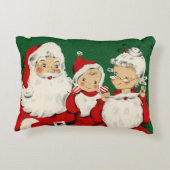 ヴィンテージサンタファミリークリスマスアクセントピロー アクセントクッション (裏面)