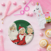 ヴィンテージサンタファミリークリスマス ペーパープレート (パーティー)