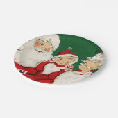 ヴィンテージサンタファミリークリスマス ペーパープレート (アングル)