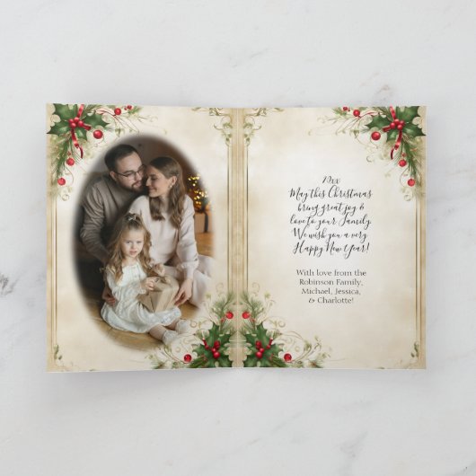 ヴィンテージサンタファーザークリスマストナディパーページ シーズンカード (内部)