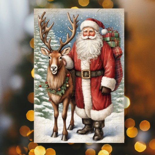 ヴィンテージサンタファーザークリスマストナディパーページ 薄葉紙