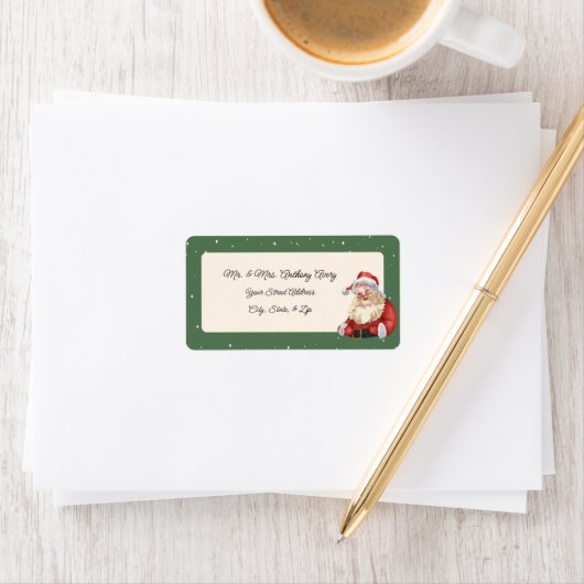 ヴィンテージサンタファーザークリスマス住所 シール (インサイチュ)