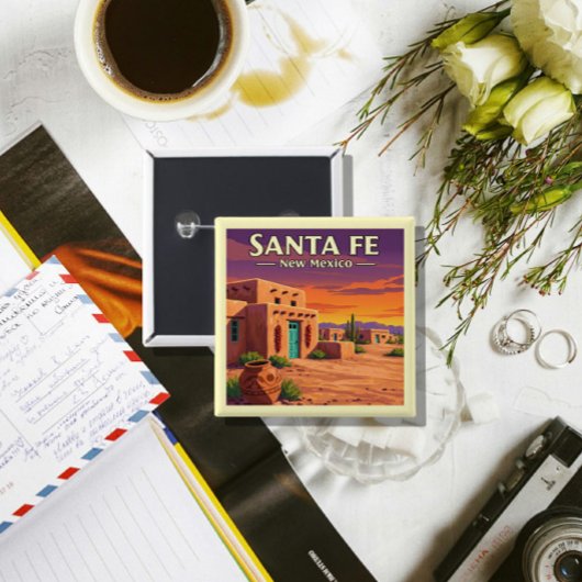 ヴィンテージサンタフェニューメキシコ 缶バッジ