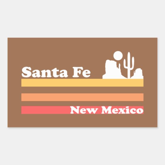 ヴィンテージサンタフェニューメキシコ 長方形シール (正面)