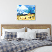 ヴィンテージサンタフェヒルズ キャンバスプリント (インサイチュ (寝室))