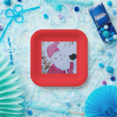 ヴィンテージサンタプレート ペーパープレート (パーティー)