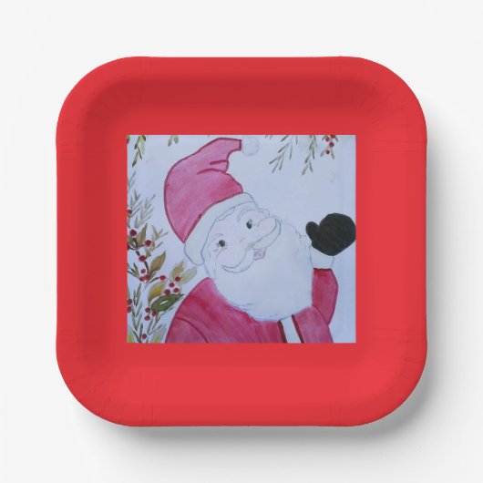 ヴィンテージサンタプレート ペーパープレート (正面)