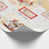 ヴィンテージサンタベビーはがきコラージラッピング紙 ラッピングペーパー (角)