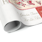 ヴィンテージサンタベビーはがきコラージラッピング紙 ラッピングペーパー (ロールコーナー)