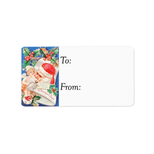 ヴィンテージサンタベルギフトラベル ラベル (正面)